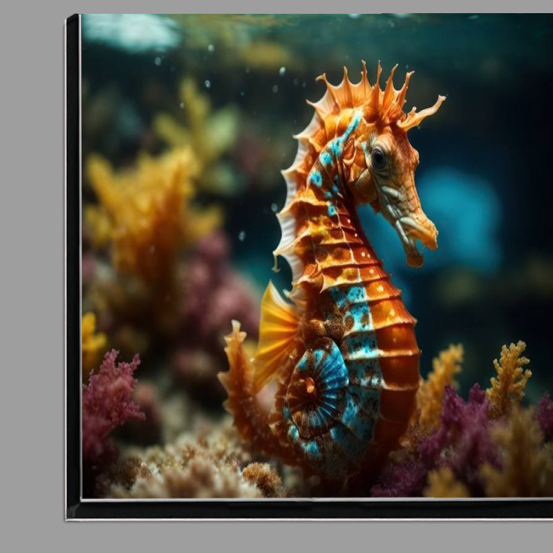 Buy Di-Bond : (Colourful Seahorse underwater in the ocean)