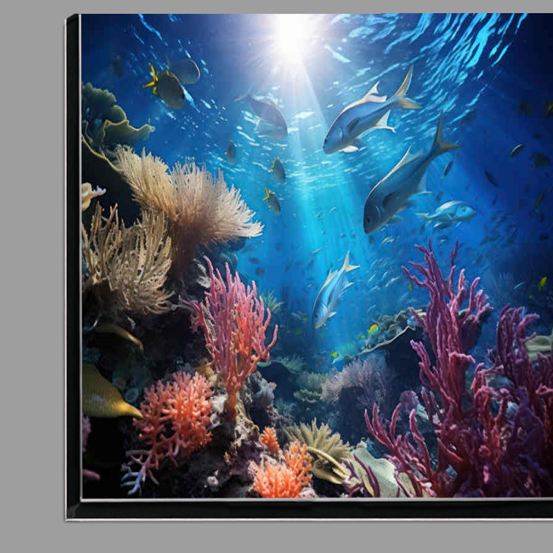 Buy Di-Bond : (Fish swimming around the coral bed)