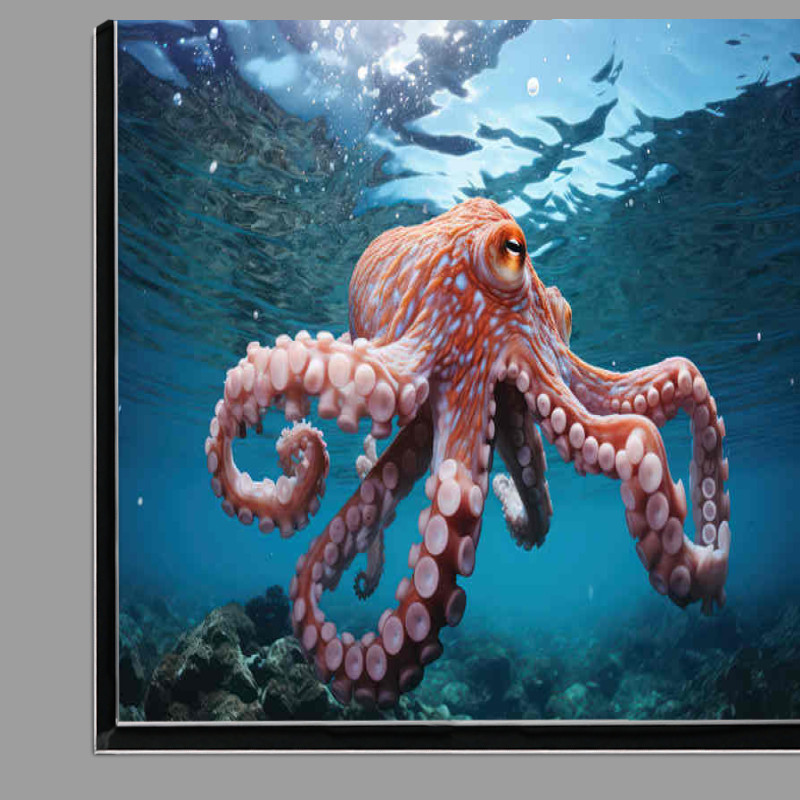 Buy Di-Bond : (Octopus swimming on the ocean floor)