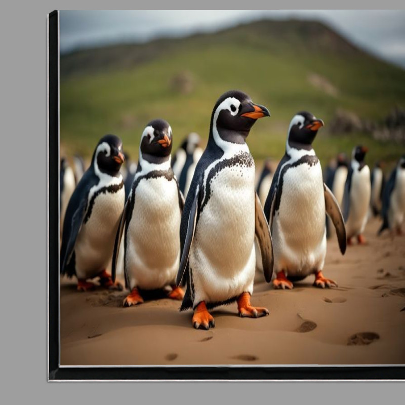 Buy Di-Bond : (Penguins on a beach in the sand)