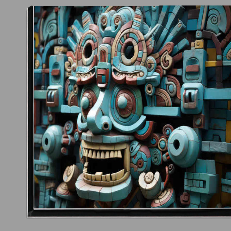 Buy Di-Bond : (Mayan gods face is depicted in ceramic art)