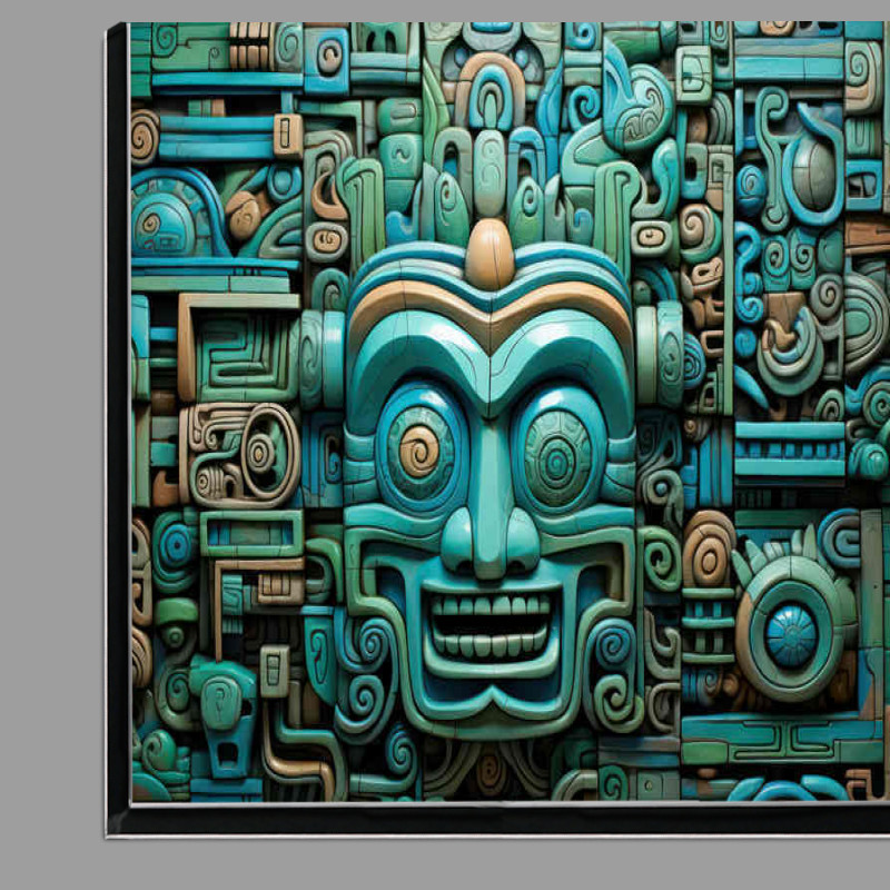 Buy Di-Bond : (Mayan relief sculpture mayan monument aztec style)