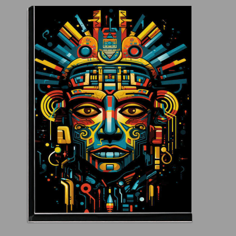 Buy Di-Bond : (Abstract aztec man with a painted style)