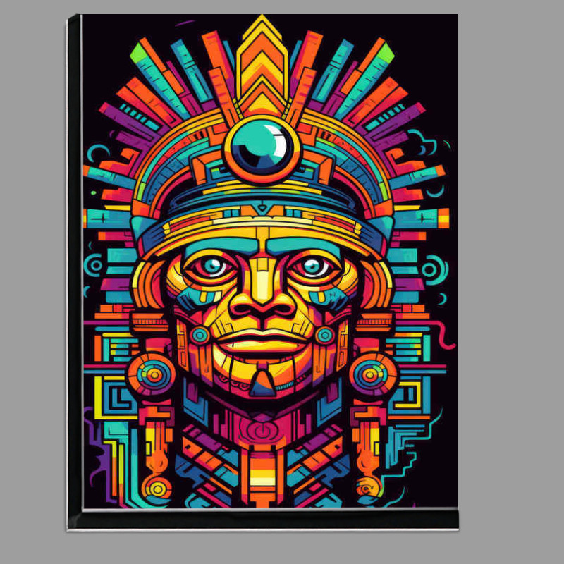 Buy Di-Bond : (Aztec head in a abstract style)