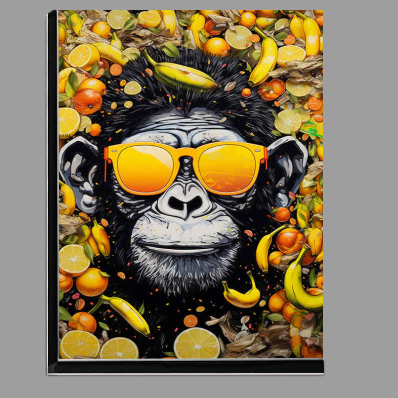 Buy Di-Bond : (Monkey in sunglasses surrounded by fruit)