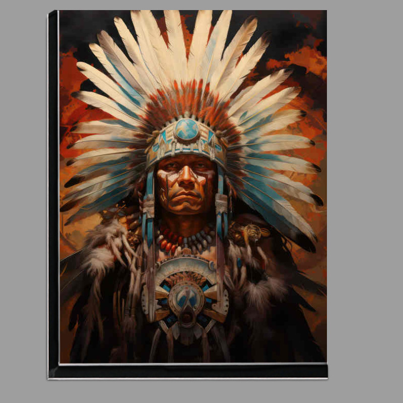 Buy Di-Bond : (Native american warrior Cheif of the tribe)