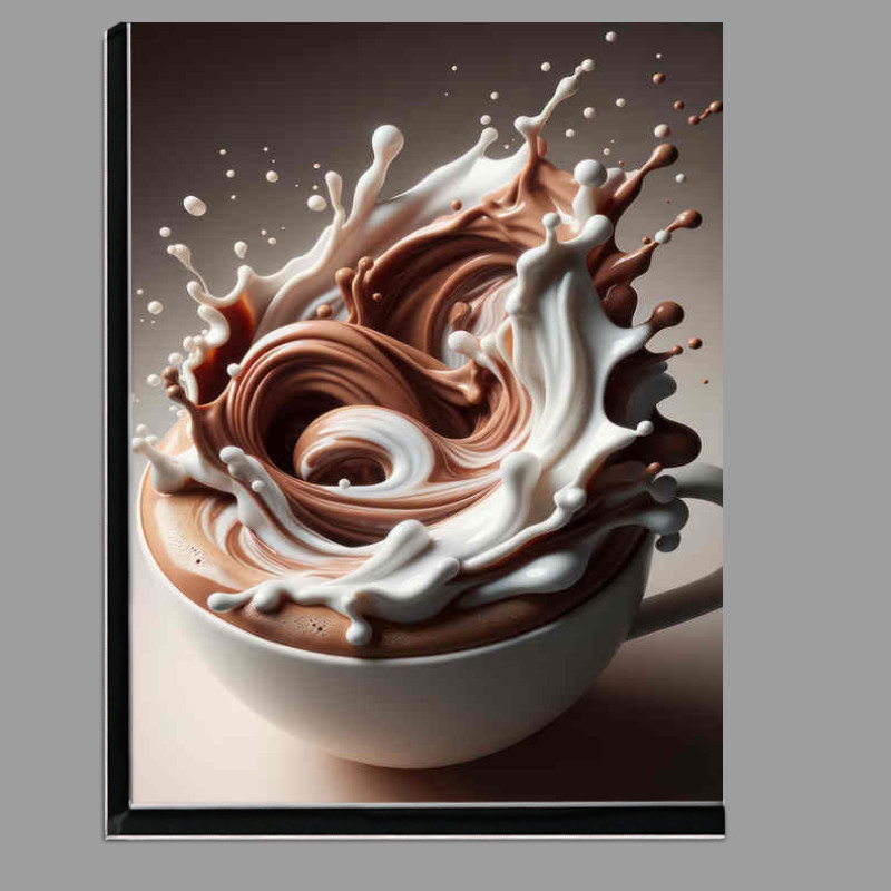 Buy Di-Bond : (Cappuccino Craftsmanship Frothy Swirls and Splash Close up)