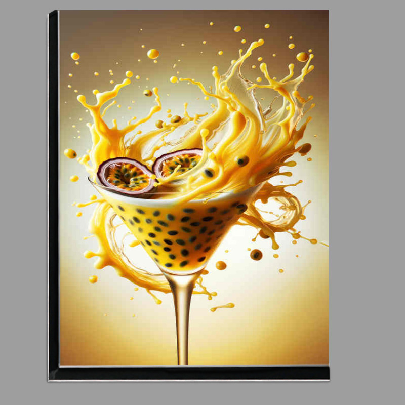 Buy Di-Bond : (Passion Fruit Martini Vivid Swirls and Splash Close up)