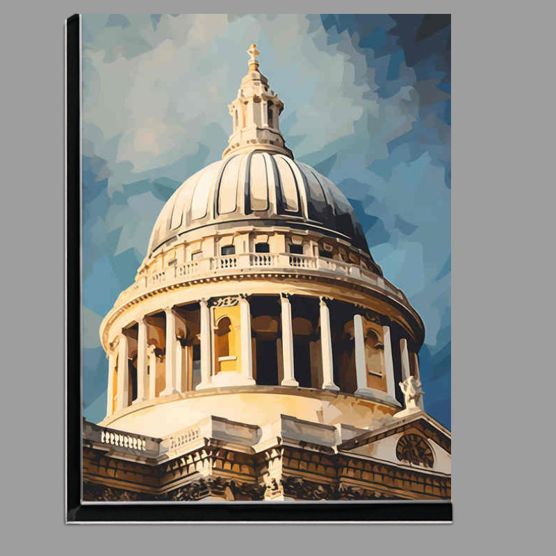 Buy Di-Bond : (A painting style of St Pauls dome in london)