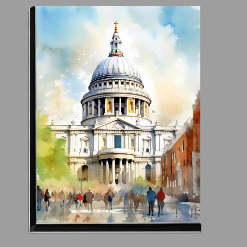 Buy Di-Bond : (Artistic style of st pauls in london city watercolour style)
