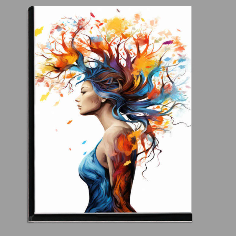 Buy Di-Bond : (Woman silhouette art tree artwork)