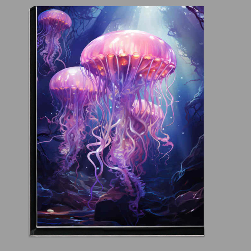Buy Di-Bond : (A Group Of Jellyfish In The Depths Of The Sea)