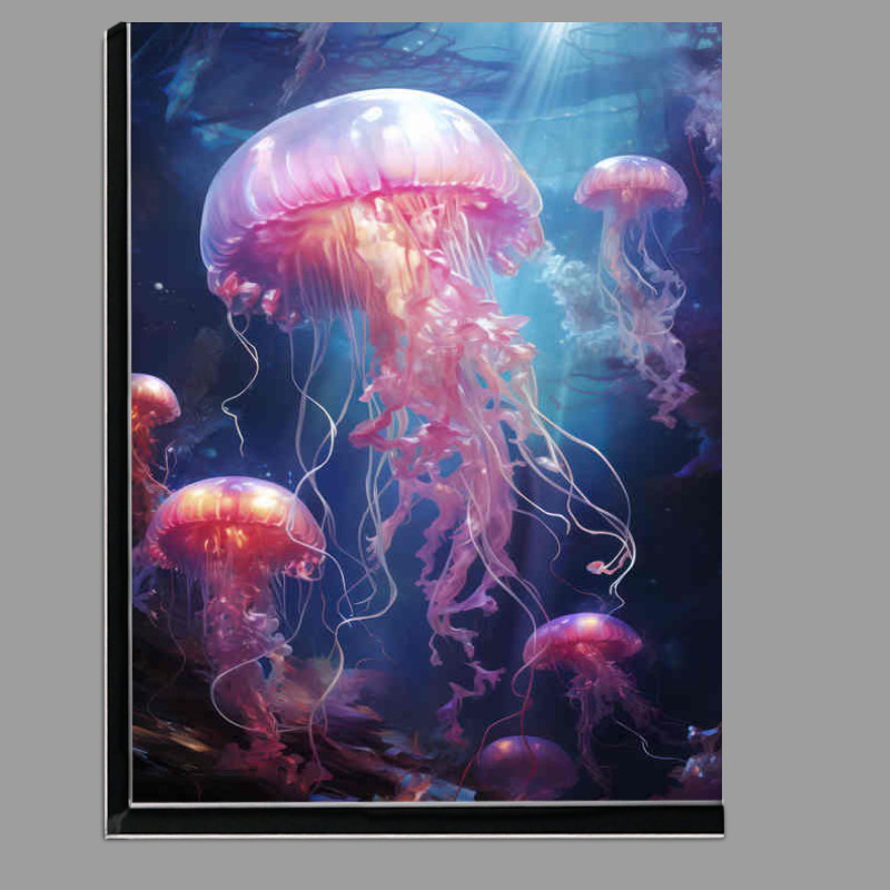 Buy Di-Bond : (Jellyfish coming up into the sunlight form the sea)