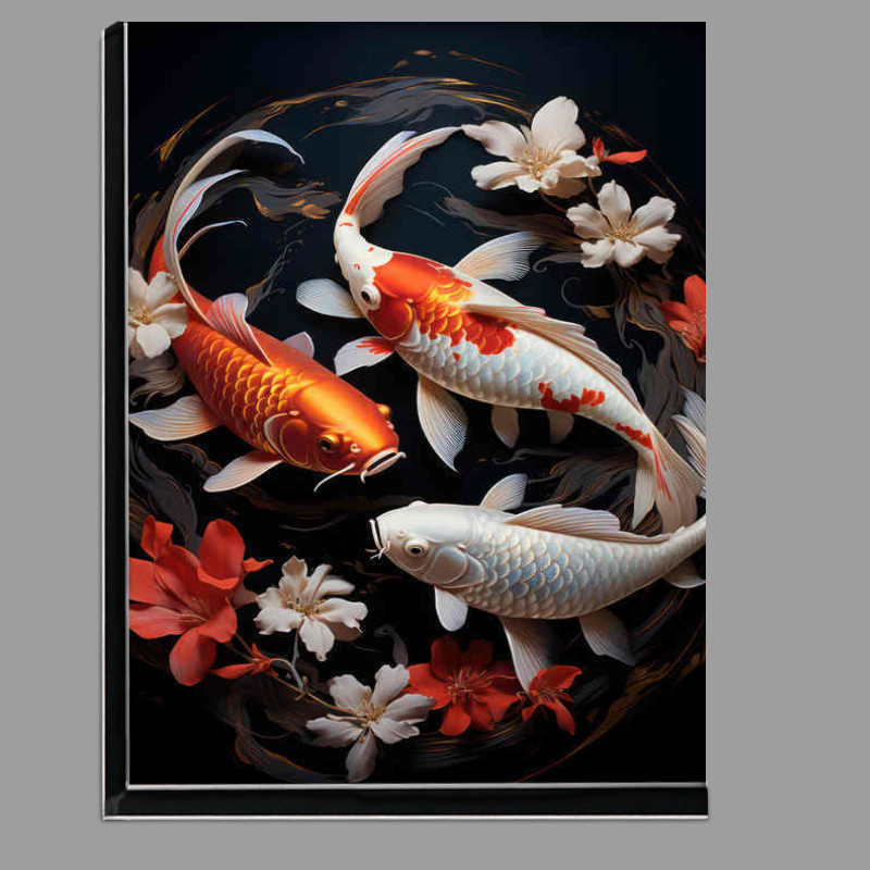 Buy Di-Bond : (Koi fish with lilly flowers in the water)