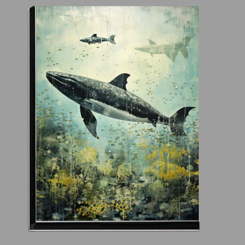 Buy Di-Bond : (Whales In The Sea Abstract sytle)