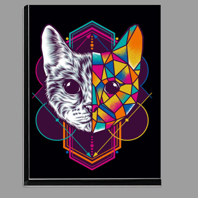 Buy Di-Bond : (Geometric Cat Face)