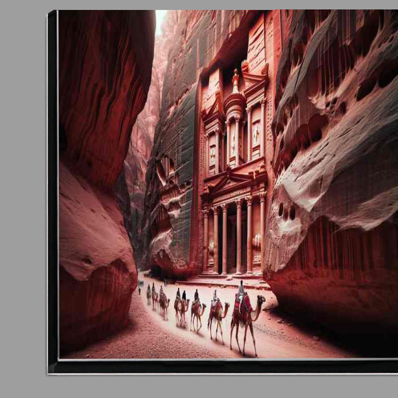 Buy Di-Bond : (Petra Jordan Rose Red City Carved from Desert Cliffs)