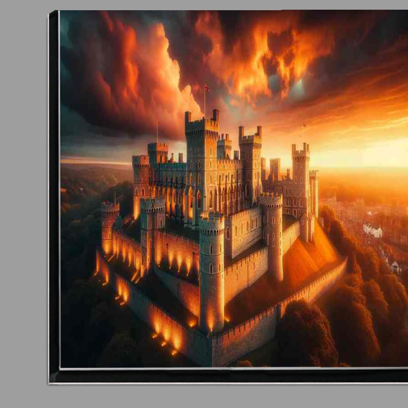 Buy Di-Bond : (Stunning Windsor Castle Majestic Sunset Glow)