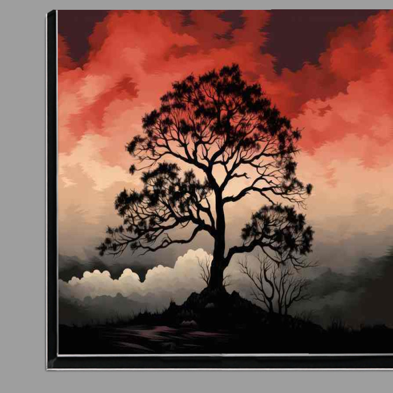 Buy Di-Bond : (A Silhouette tree blowing the the winds)