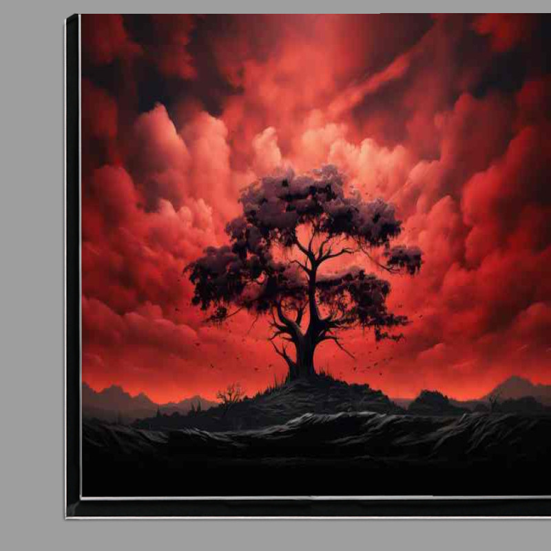 Buy Di-Bond : (Red sky at night with Tree silouhet)