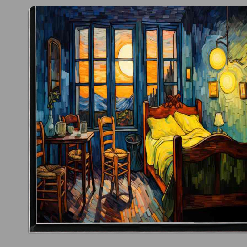 Buy Di-Bond : (A Painting that shows a bed and chairs in)