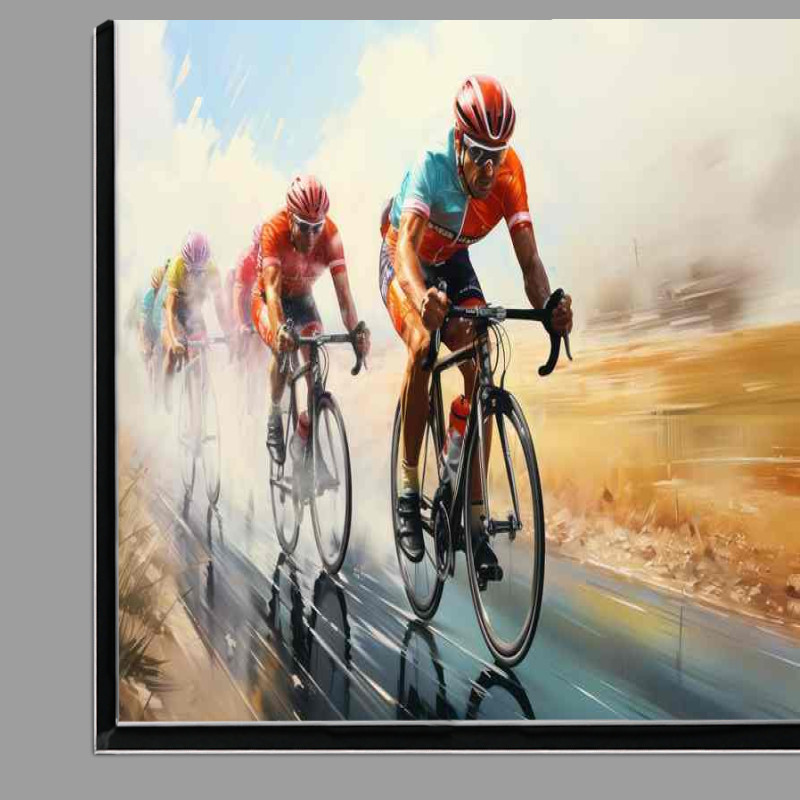 Buy Di-Bond : (The cyclists racing in a blurred field)