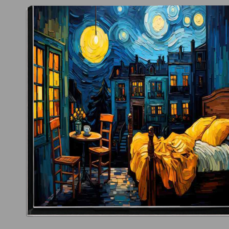 Buy Di-Bond : (Painting style starry night and a bedroom)