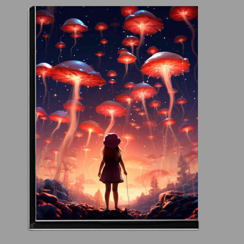 Buy Di-Bond : (Girl Watching The jellyfish Fly)