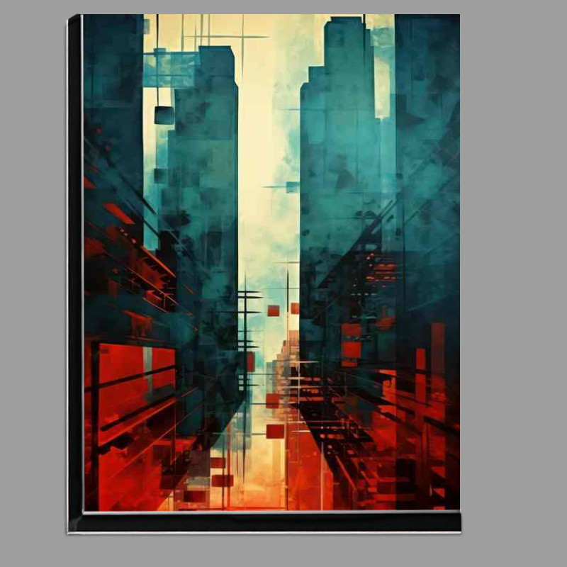 Buy Di-Bond : (City sky scrapers in abstract style)