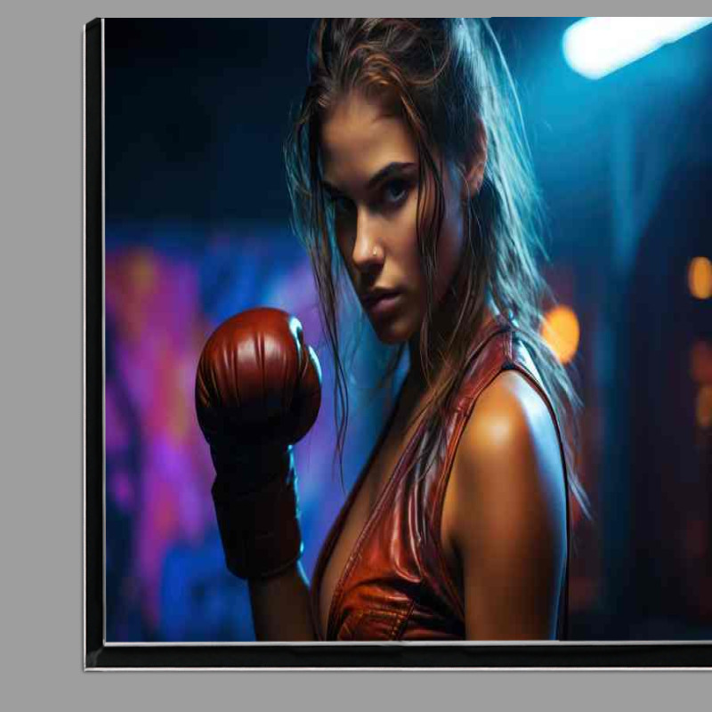 Buy Di-Bond : (Young woman kick boxing)