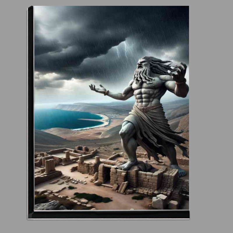 Buy Di-Bond : (Canaanite deity Baal stormy and powerful raising his hands)