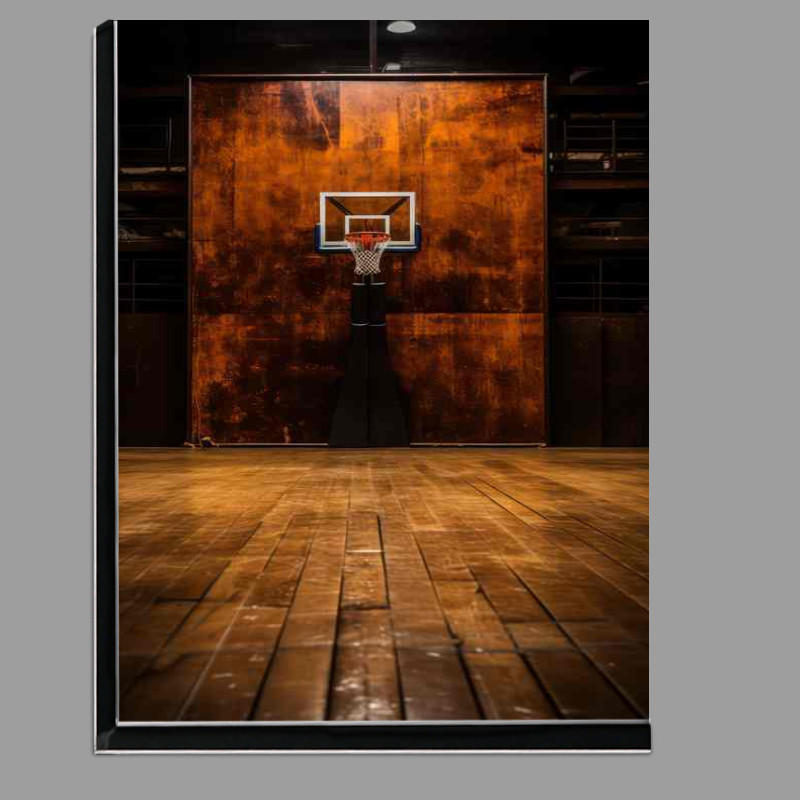 Buy Di-Bond : (Basketball is standing on an empty basketball court)