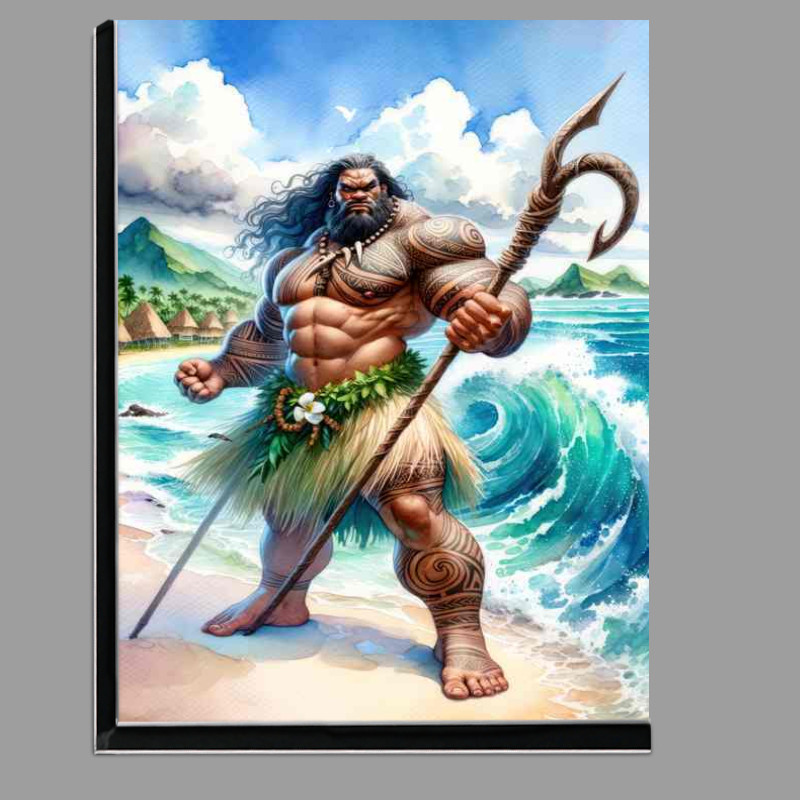 Buy Di-Bond : (Watercolor painting Polynesian god Maui)
