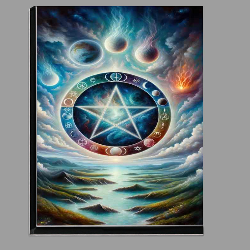 Buy Di-Bond : (Wiccan symbol Pentagram a five pointed star within a circle)