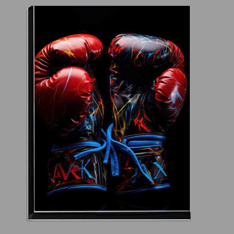 Buy Di-Bond : (Boxing gloves painting on black background)