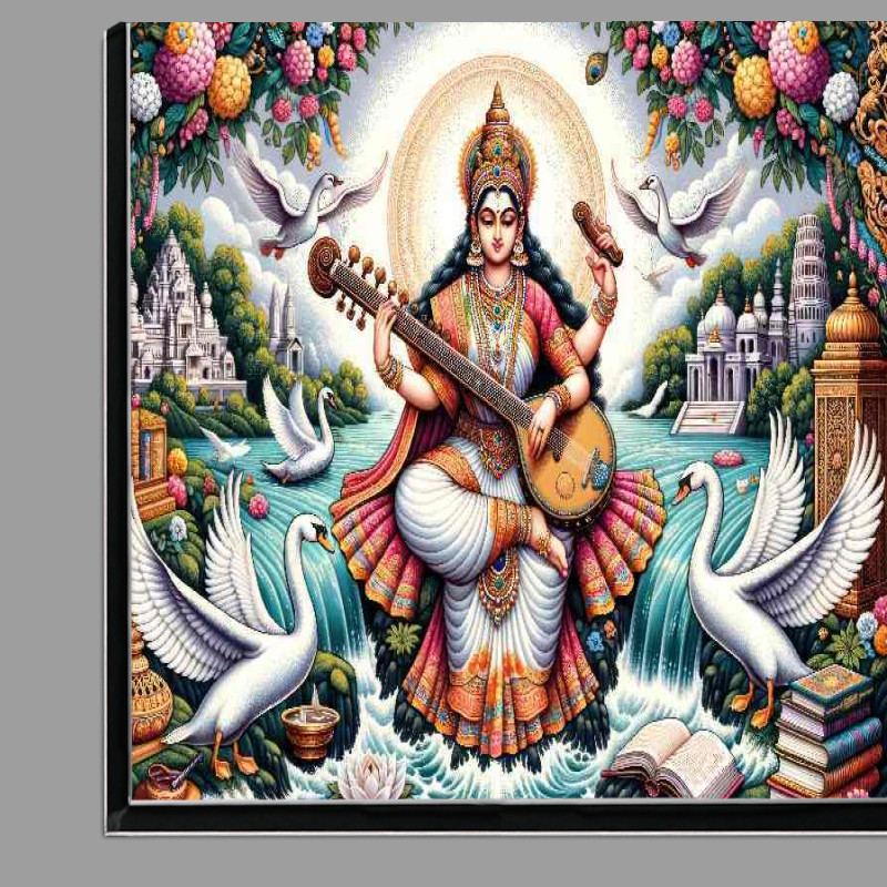 Buy Di-Bond : (Hindu goddess Saraswati deity of knowledge and arts)
