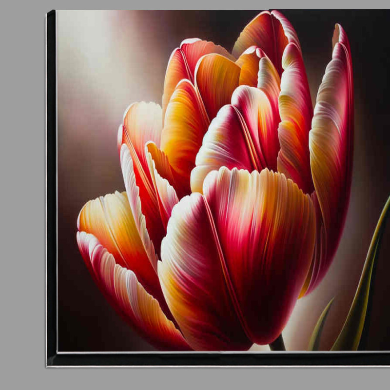 Buy Di-Bond : (Temptation a close up view of a radiant tulip)