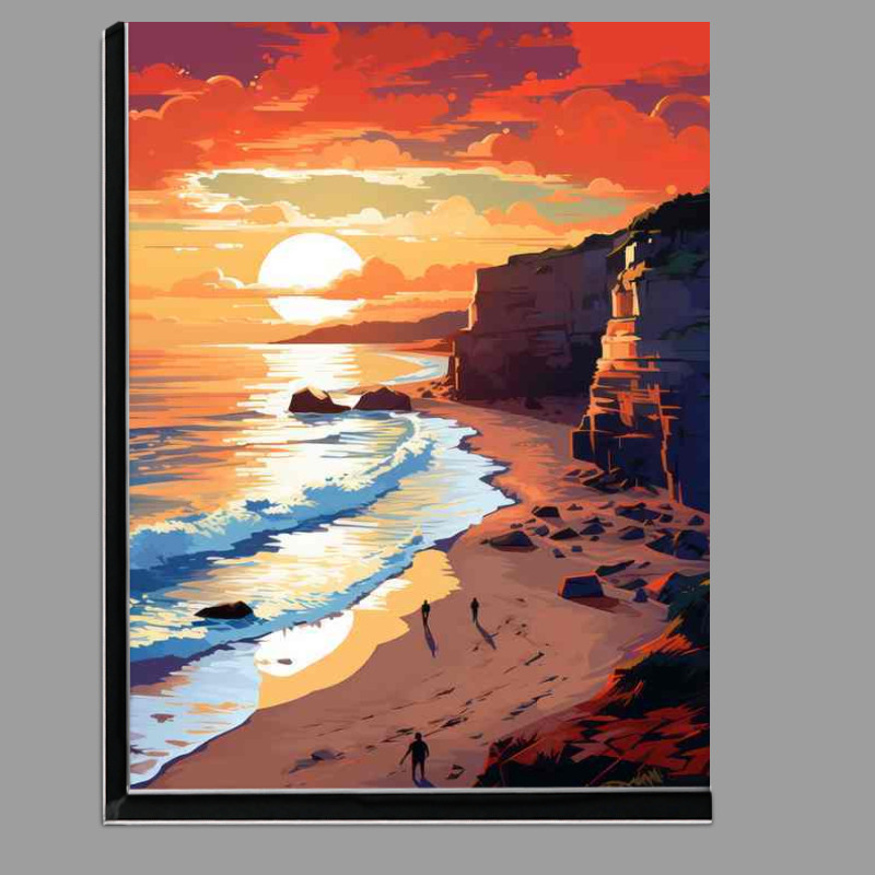 Buy Di-Bond : (Sea And cliffs in a painted style)