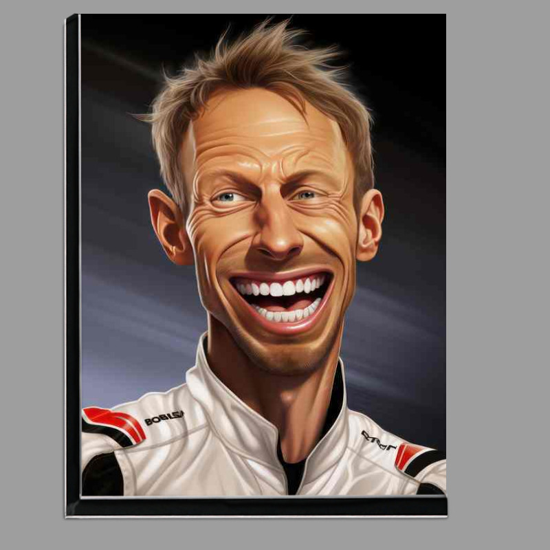 Buy Di-Bond : (Caricature of Jenson Button F1 driver)