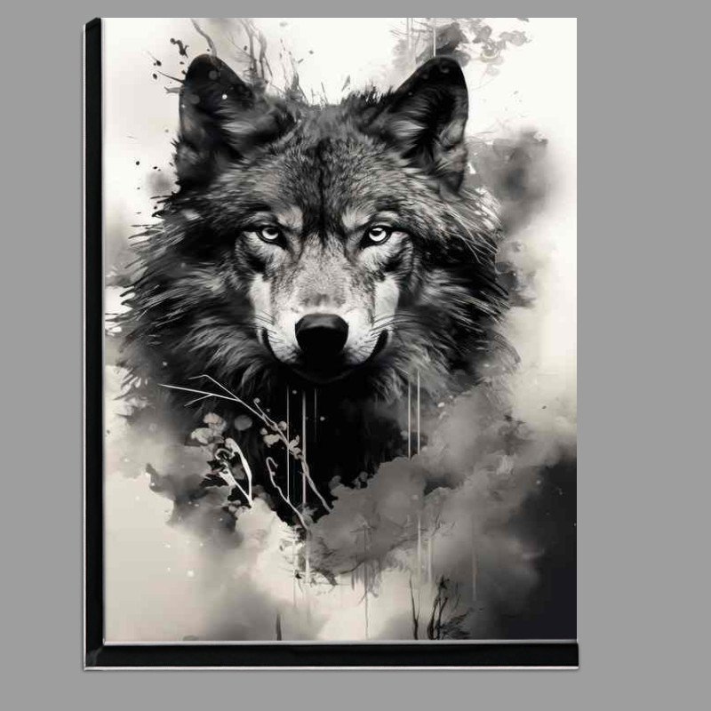 Buy Di-Bond : (Black and white lone wolf)