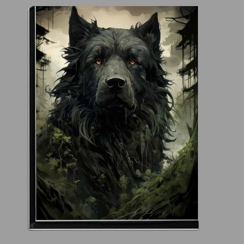 Buy Di-Bond : (Black mandog in the dark forest)