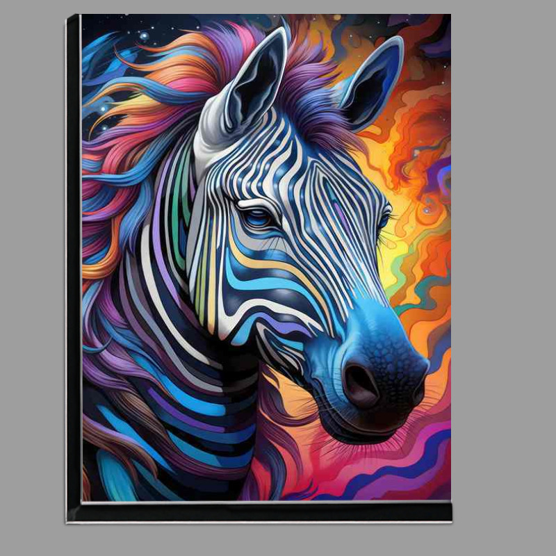 Buy Di-Bond : (Wonderful pose of a zebra in splendid colours)