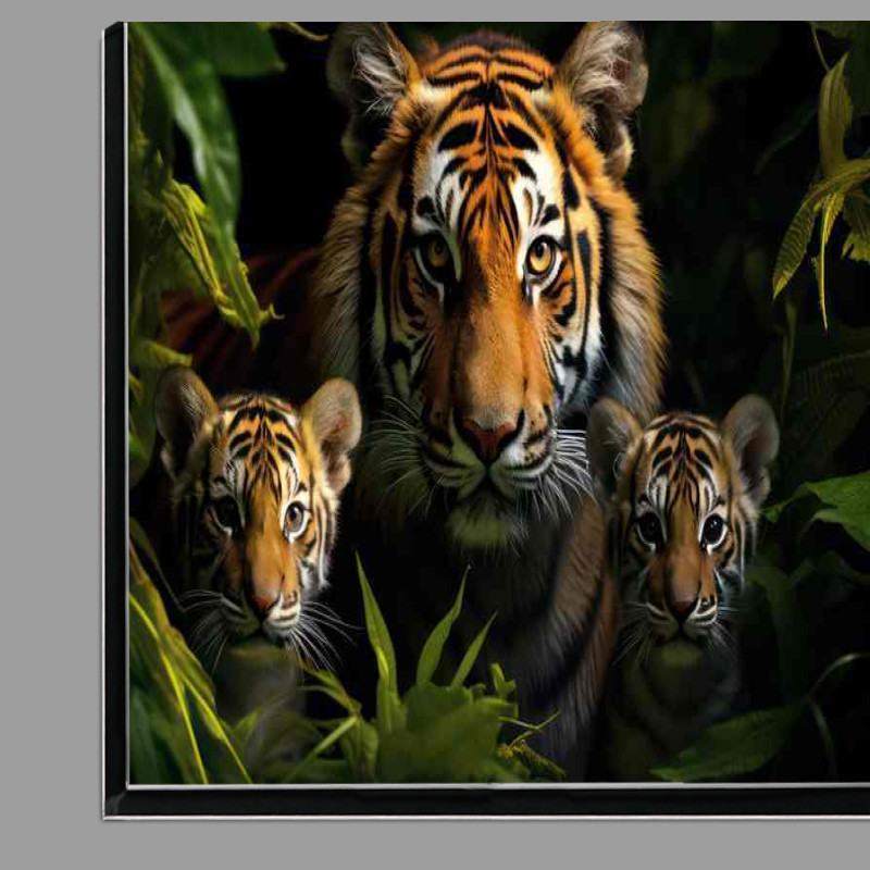 Buy Di-Bond : (Tiger and her pair of cubs in the juingle)