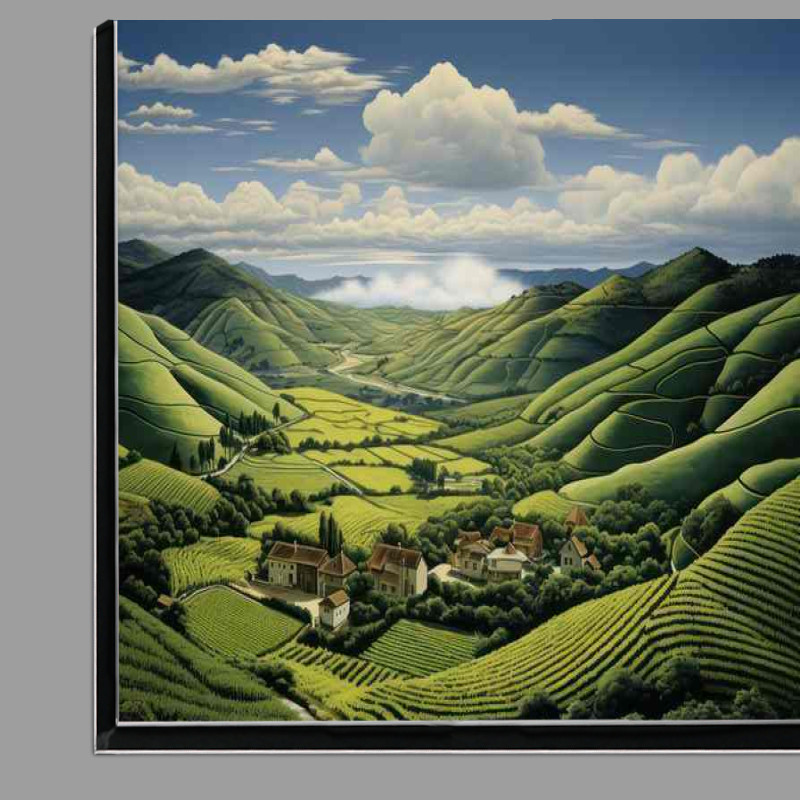 Buy Di-Bond : (A View of the farm in the vally)