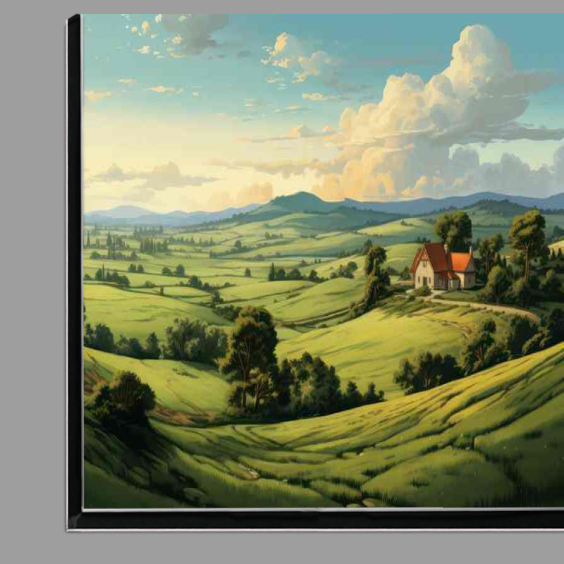 Buy Di-Bond : (View Across the valley fields)