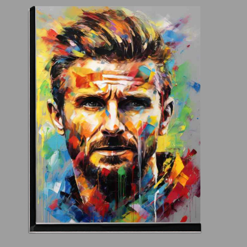 Buy Di-Bond : (David Beckham Footballer in the style of splash art)