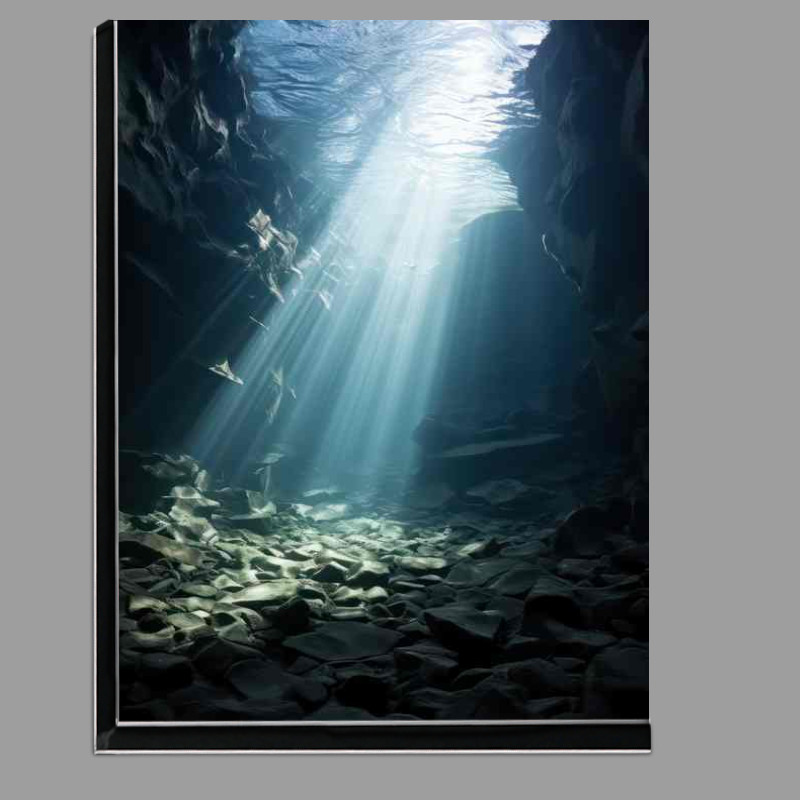 Buy Di-Bond : (The ocean floor in a cavern is illuminated by light)