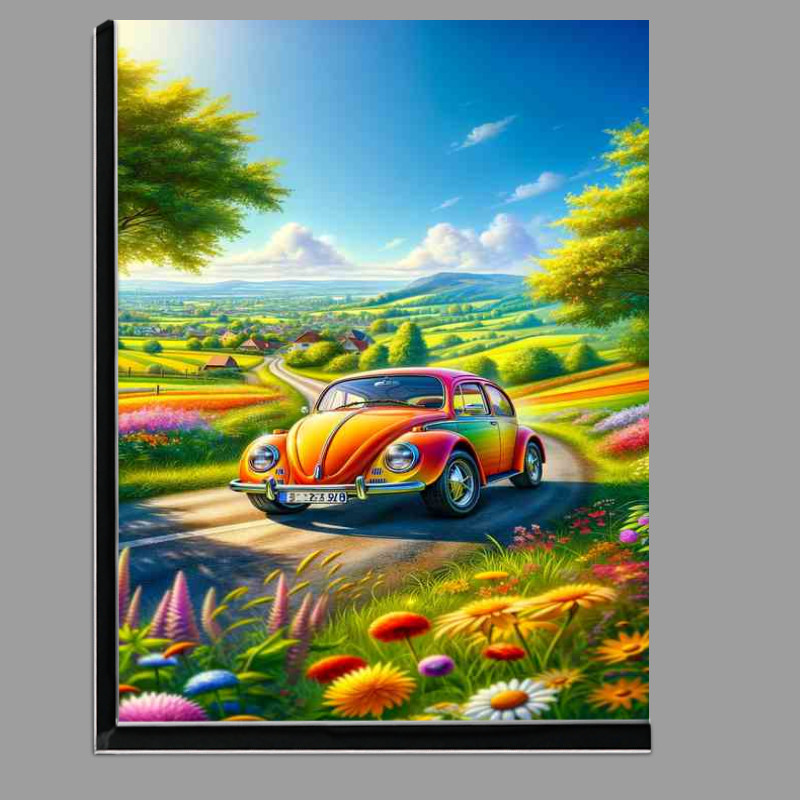 Buy Di-Bond : (Beetle Car in Vibrant Countryside)