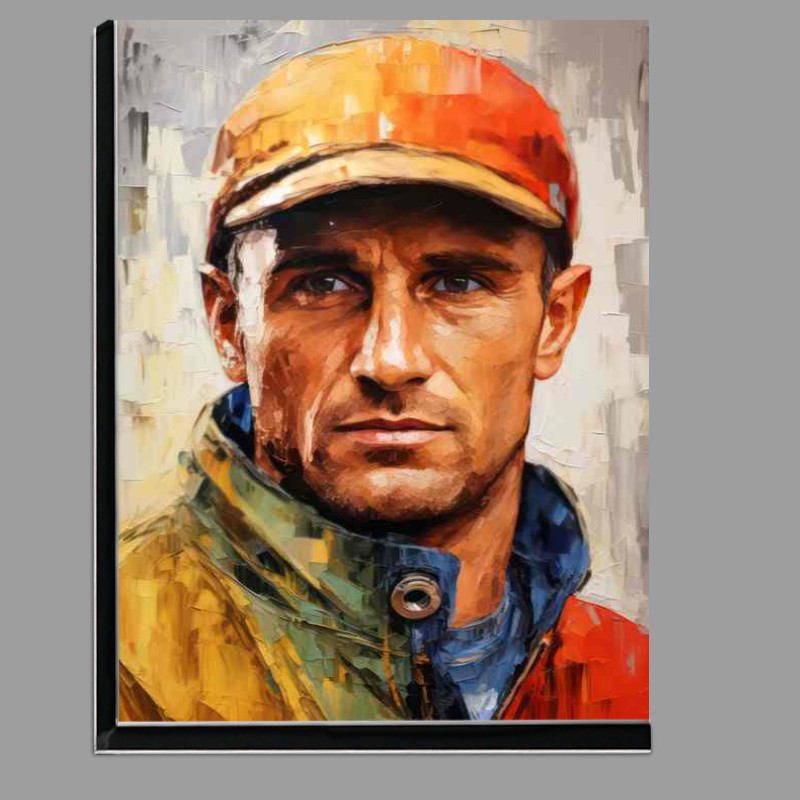 Buy Di-Bond : (Juan Manuel Fangio Formula one racing driver portrait)