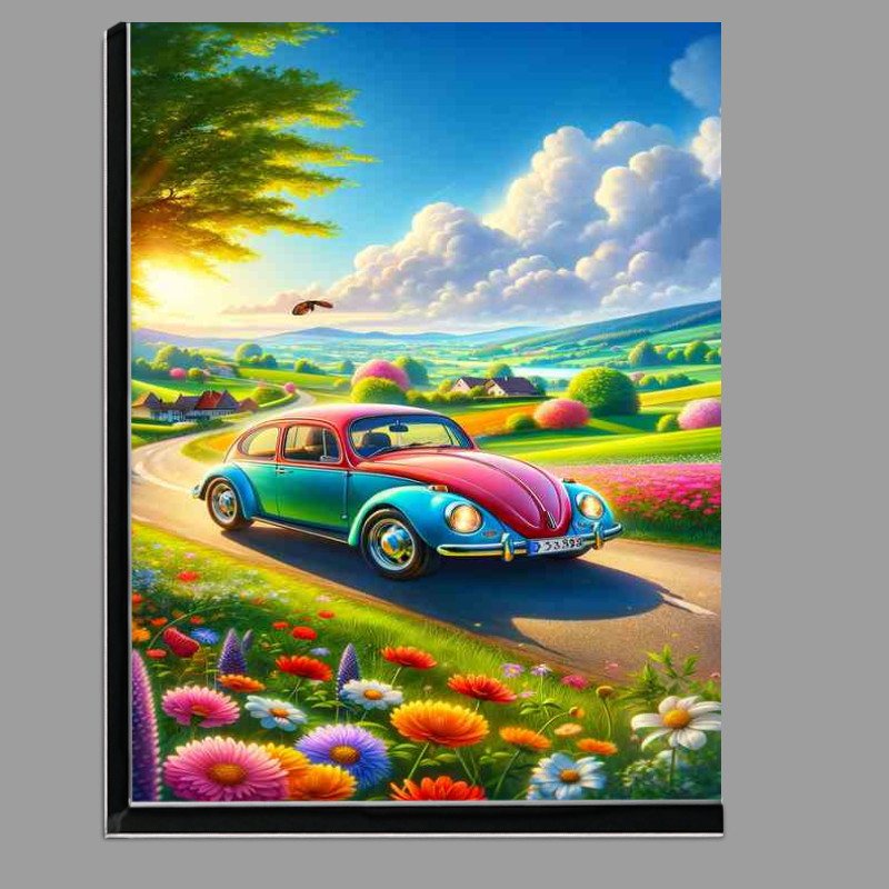 Buy Di-Bond : (Charming Beetle Car in Vibrant Countryside)